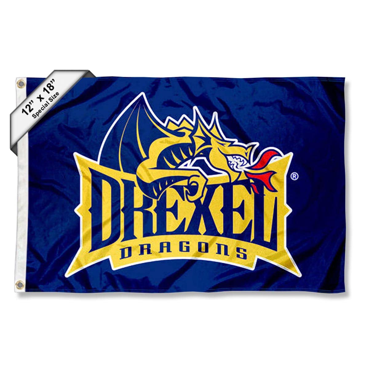 Drexel University Dragons Garden Flag - 12.5x18 Inch Double Sided College Banner | Yard & Indoor Display