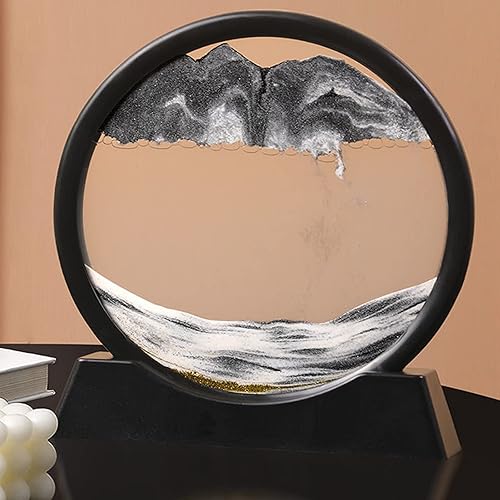 Miniatura 5 de Arte de arena móvil 3D de mar profundo, mesa de arte cinético relajante para decorar cualquier hogar, escritorio de oficina, chimenea, estantería,