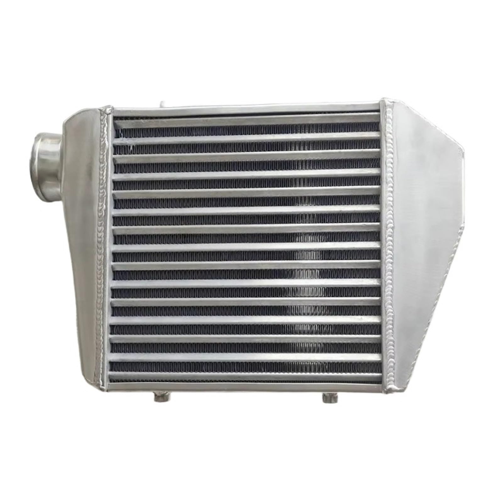 Hgddbae One Color Cooled Intercooler Turbo Intercooler Universal Aluminum Turbo Tube Intercooler Delta Fin Design Inlet 63Mm Outlet 75Mm 450Mmx300mmx70mm