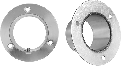 Miniatura 3 de Semetall Brida de piso de poste de valla de eslabones de cadena de 2 pulgadas, soportes de brida de base de poste redondo de acero inoxidable 304