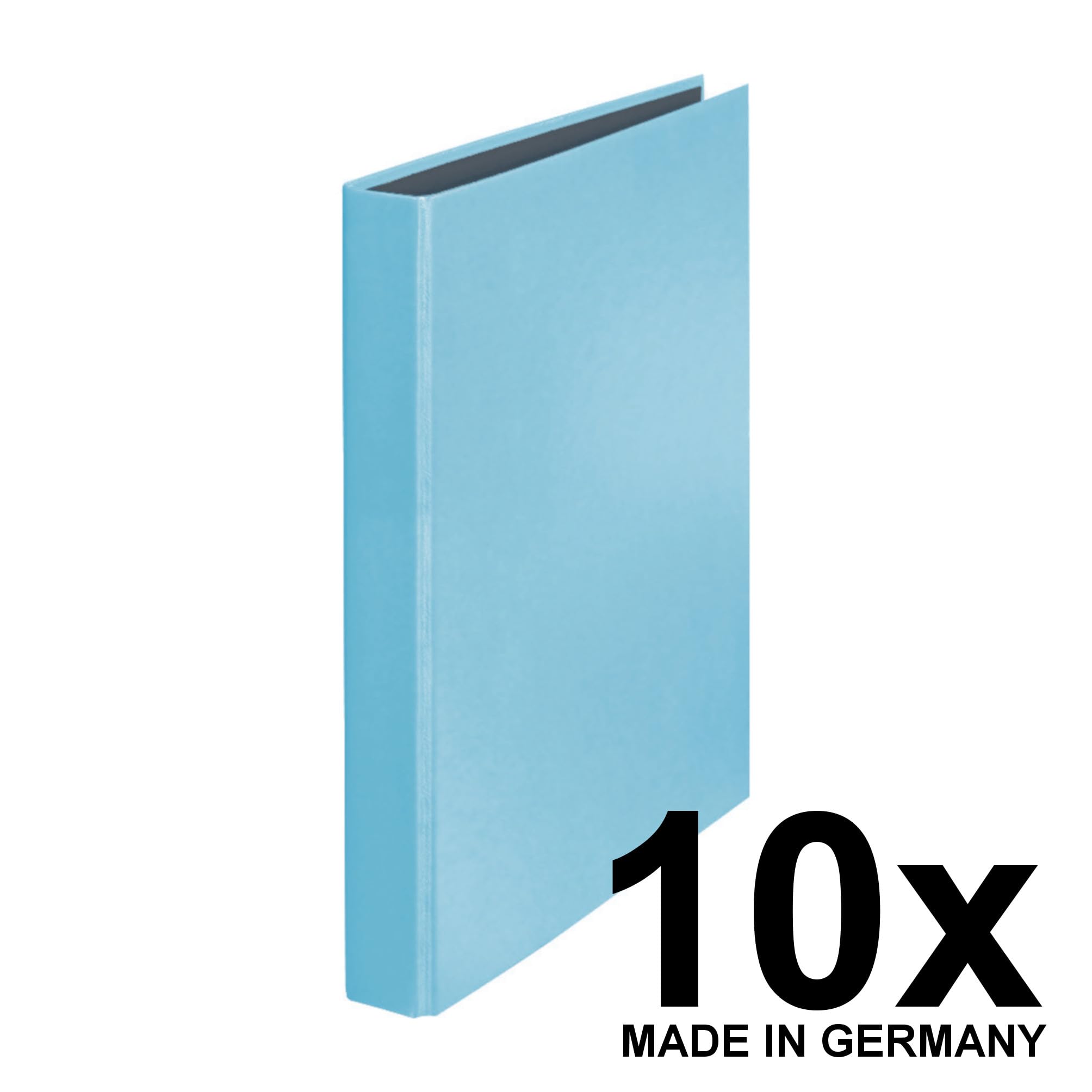 FALKEN 10x PastellColor Ringbuch 2-D-Ring-Mechanik DIN A4 Himmel-Blau