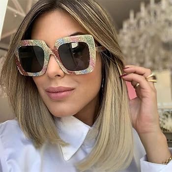 XLUMIO Rainbow Frame Sunglasses Women Big Mens Sun Glasses