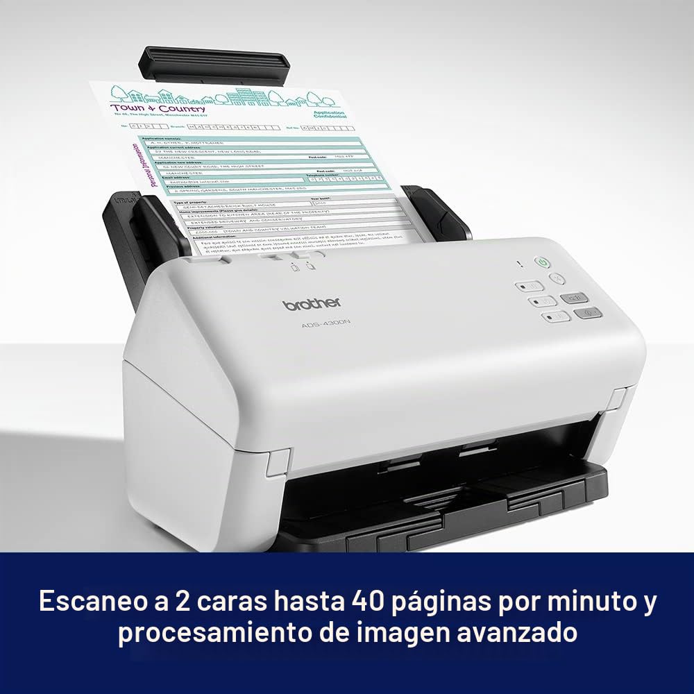 Brother AdS-4300n Scanner Adf 600 X 600 Dpi A4 Nero, Bianco (adS-4300n Wired Desktop Scanner)