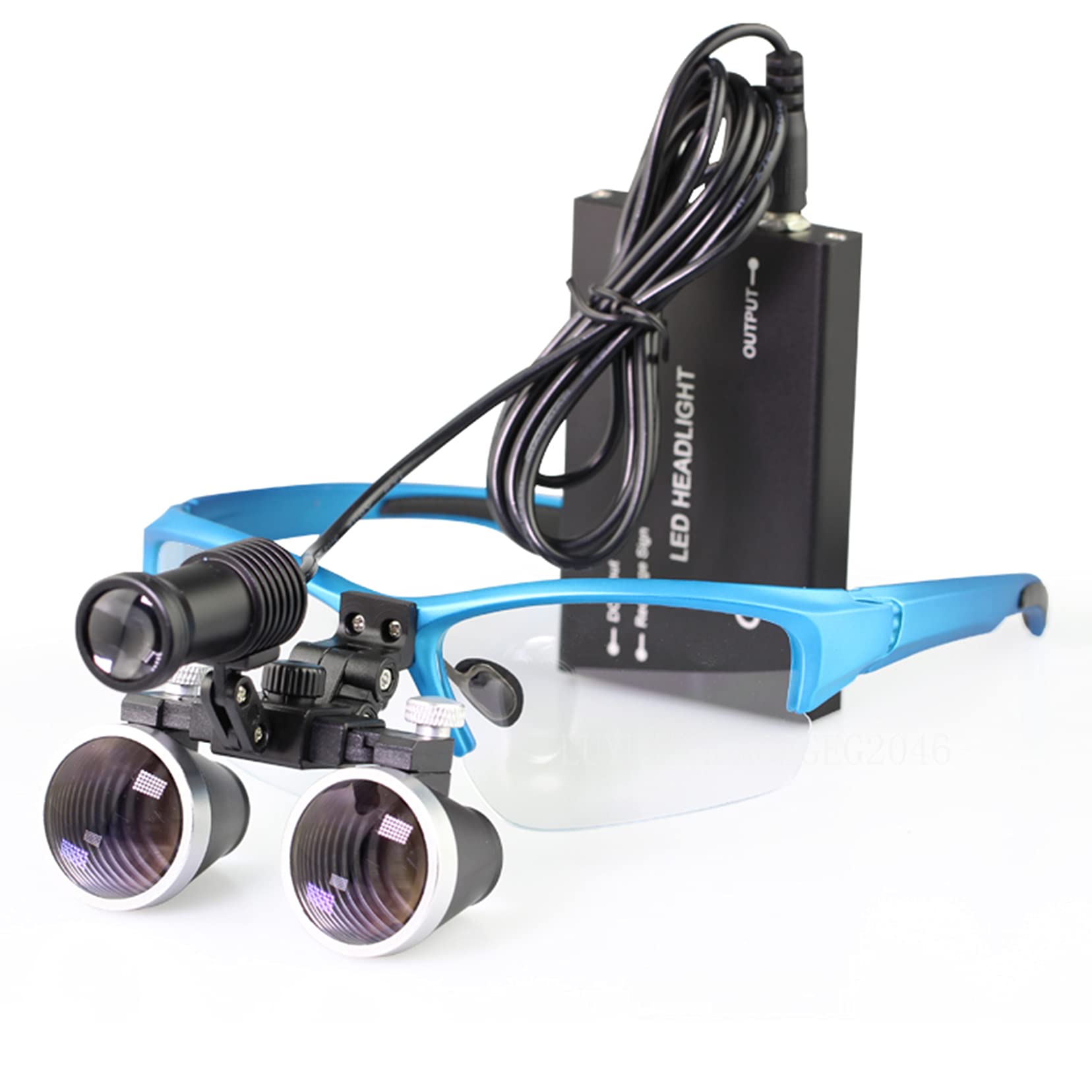 Lupas binoculares quirúrgicas 2.5X 3.5X iluminadas montadas en la cabeza Odontología