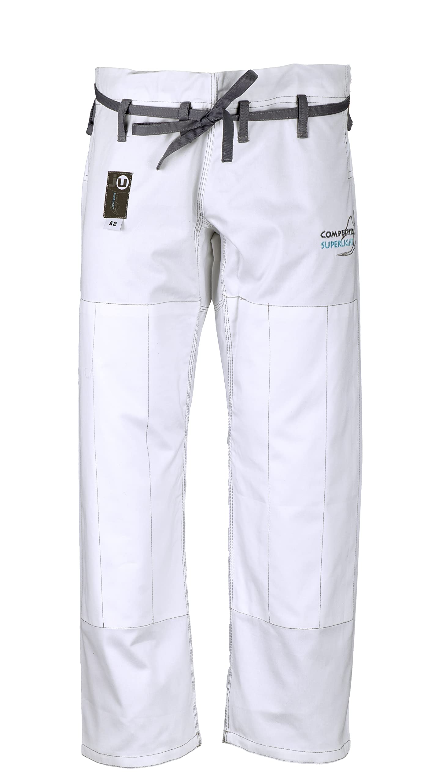 Ju-Sports BJJ Gi Herren Pearl Competition superlight weiß - Superleichter Brazilian Jujutsu Anzug mit kontrastierenden Nähten & Stickverzierungen, 100% Baumwolle