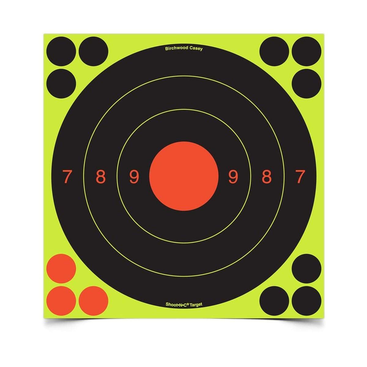 BIRCHWOOD CASEY 20 cm Meter Target, UIT Shoot-N 25/50 Metri-6 bersagli Unisex-Adulto, Multicolore