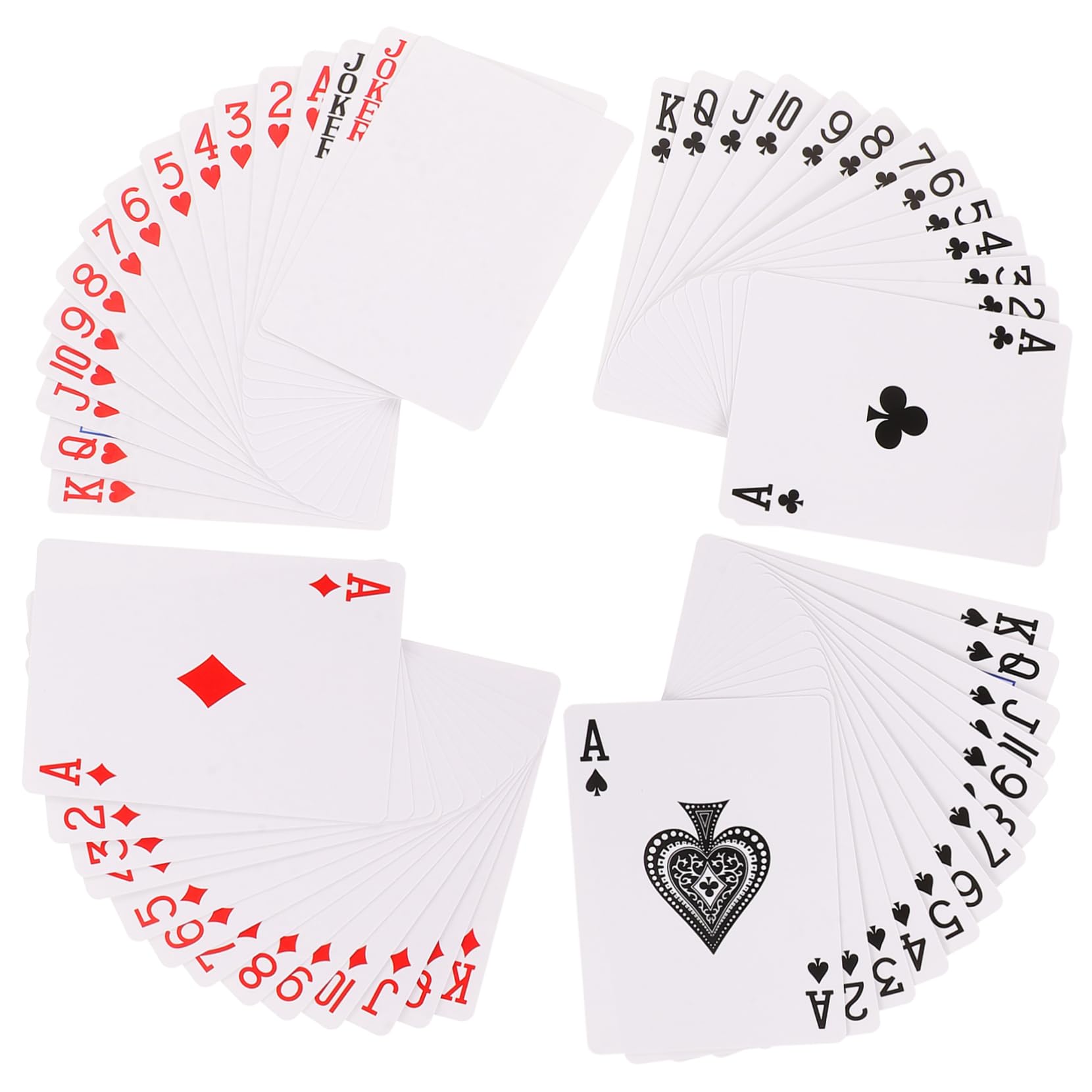 Toyvian 5juegos Tarjetas De Póker para Papel De Transferencia De Calor Tarjetas De Personalizables para Entretenimiento y Fiestas
