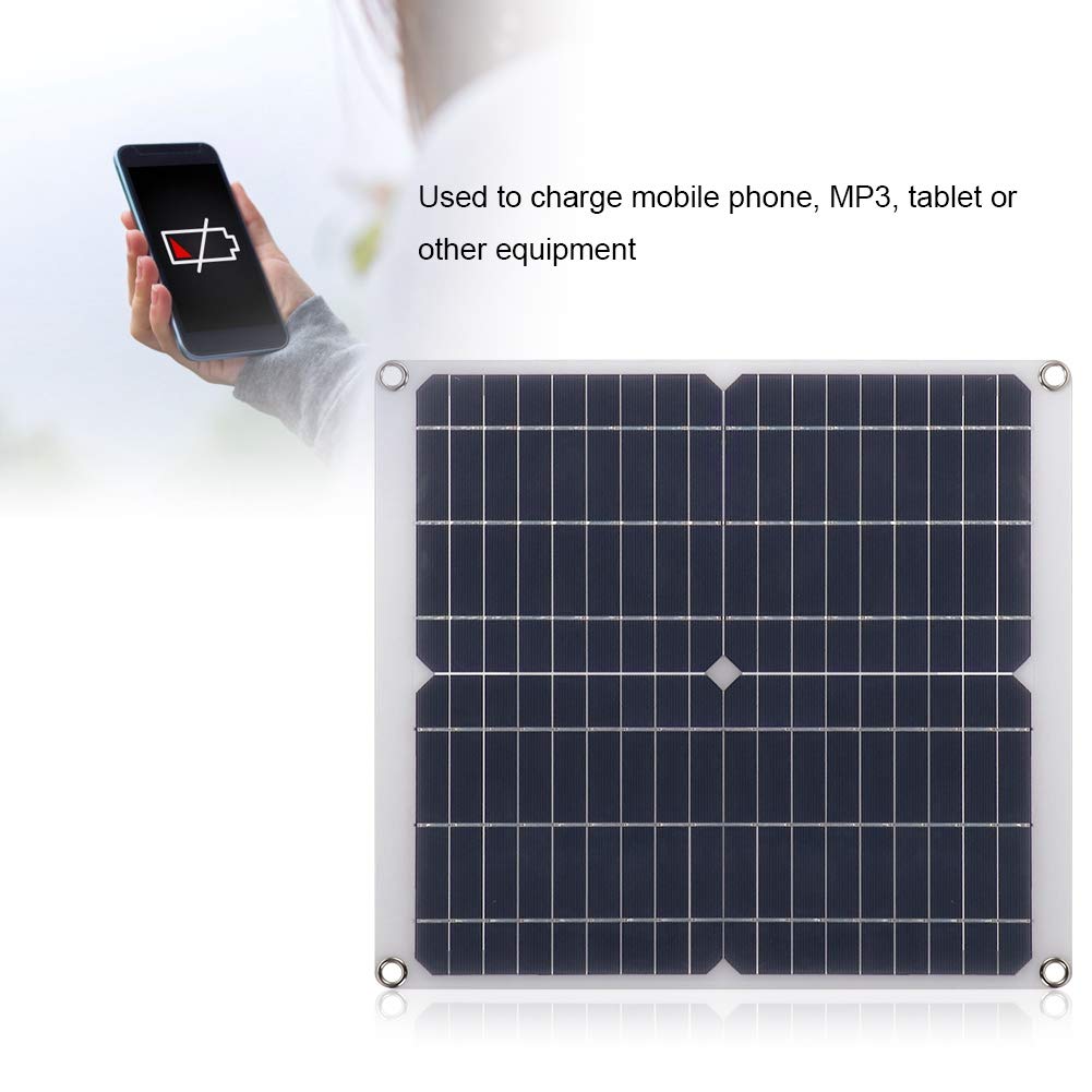 Panel Solar Portátil de 25W con Dos Puertos USB.