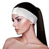 APPEARUS Disposable Stretch Facial Headbands, 100 Count, Snag-Free Adhesive Tab Closure, Spa, Estheticians, Waxing and Lash Extensions, Black
