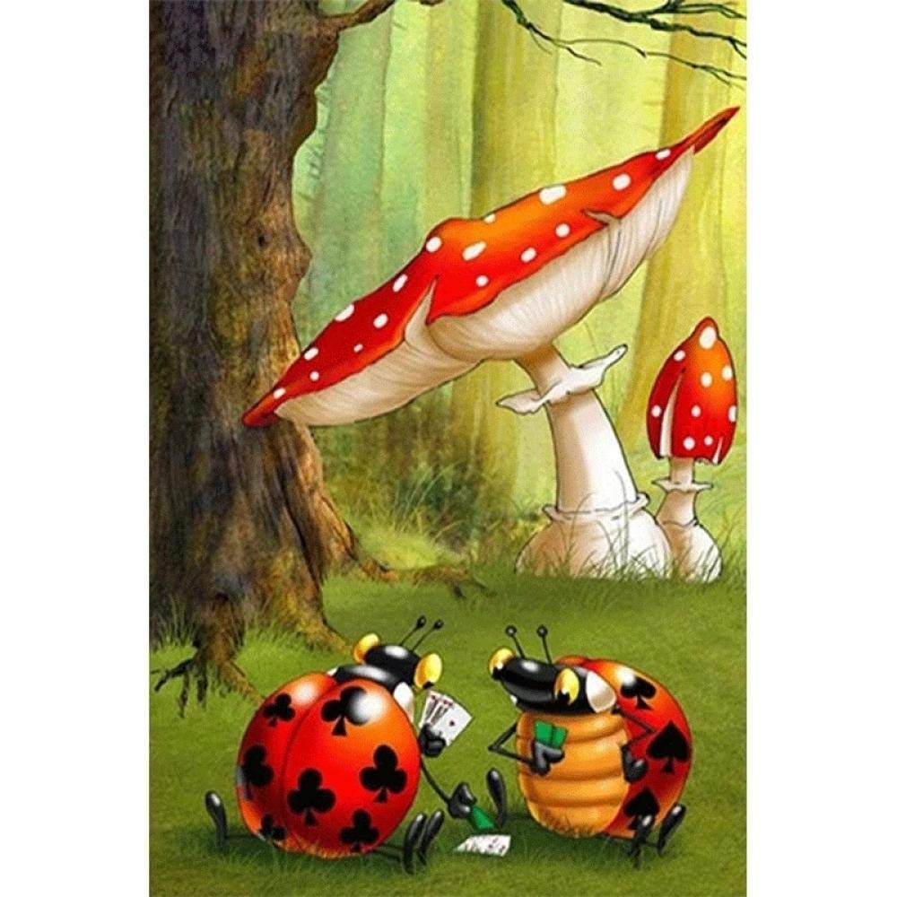 Kit Diamond Painting 5D Funghi – 30,5x40,6 Cm – Set Completo Per Adulti Con Tela E Diamanti In Cristallo - 6