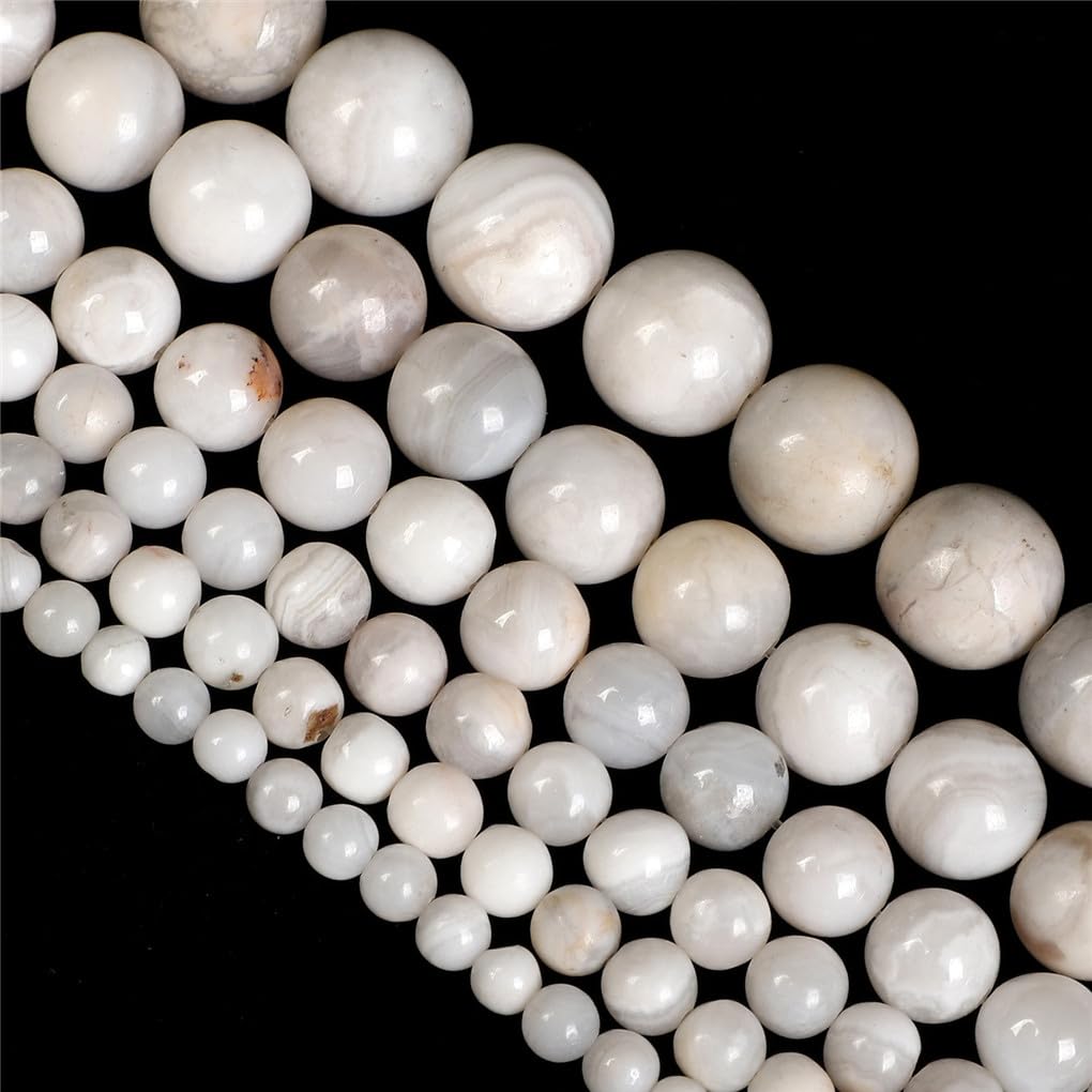 Perles agates blanches pour fabriquer vos bracelets d'été et bijoux bohèmes uniques