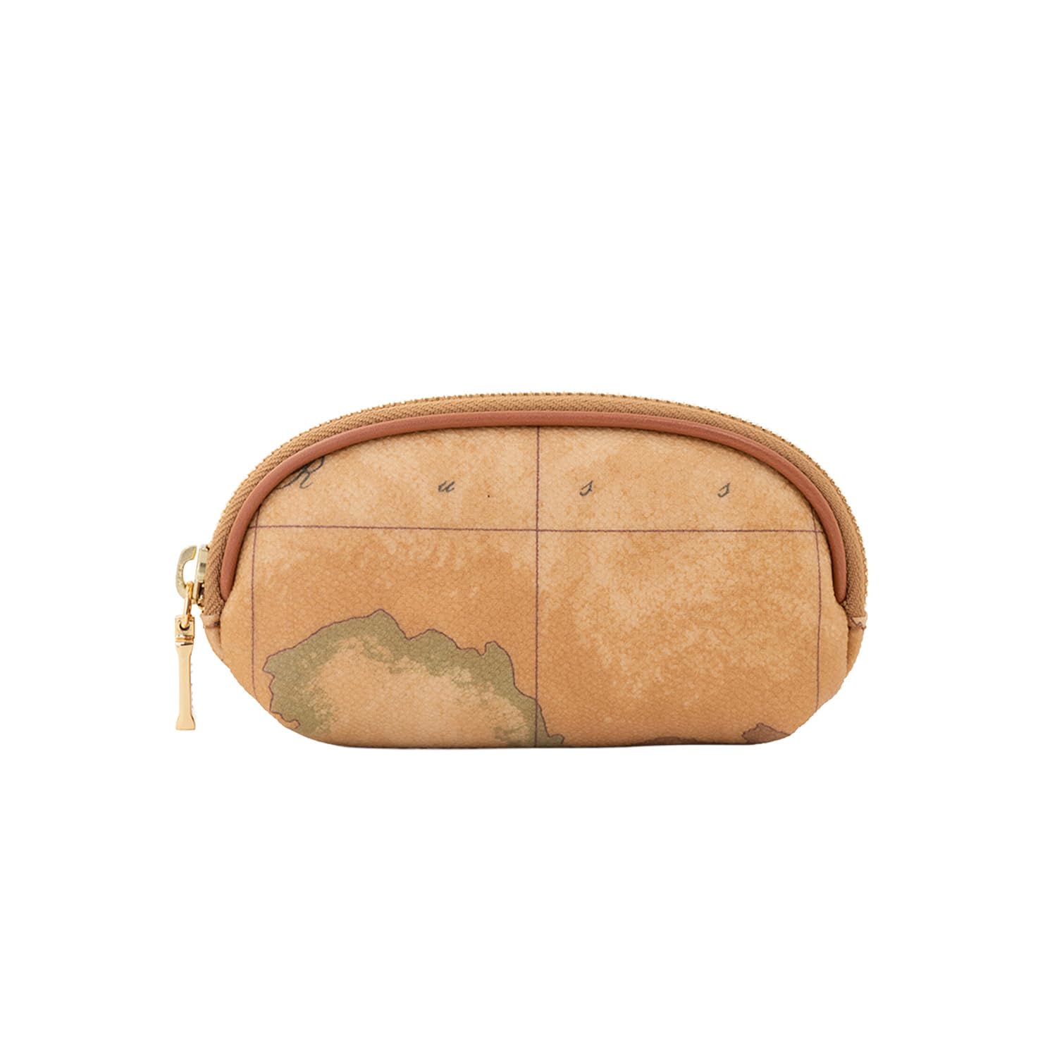 Alviero Martini 1ᴬ Classe, Portachiavi Bustina Porta Chiavi, in Tessuto Stampato Geo Classic, Dettagli in Pelle di Vacchetta e Metalleria Oro, Chiusura con Zip