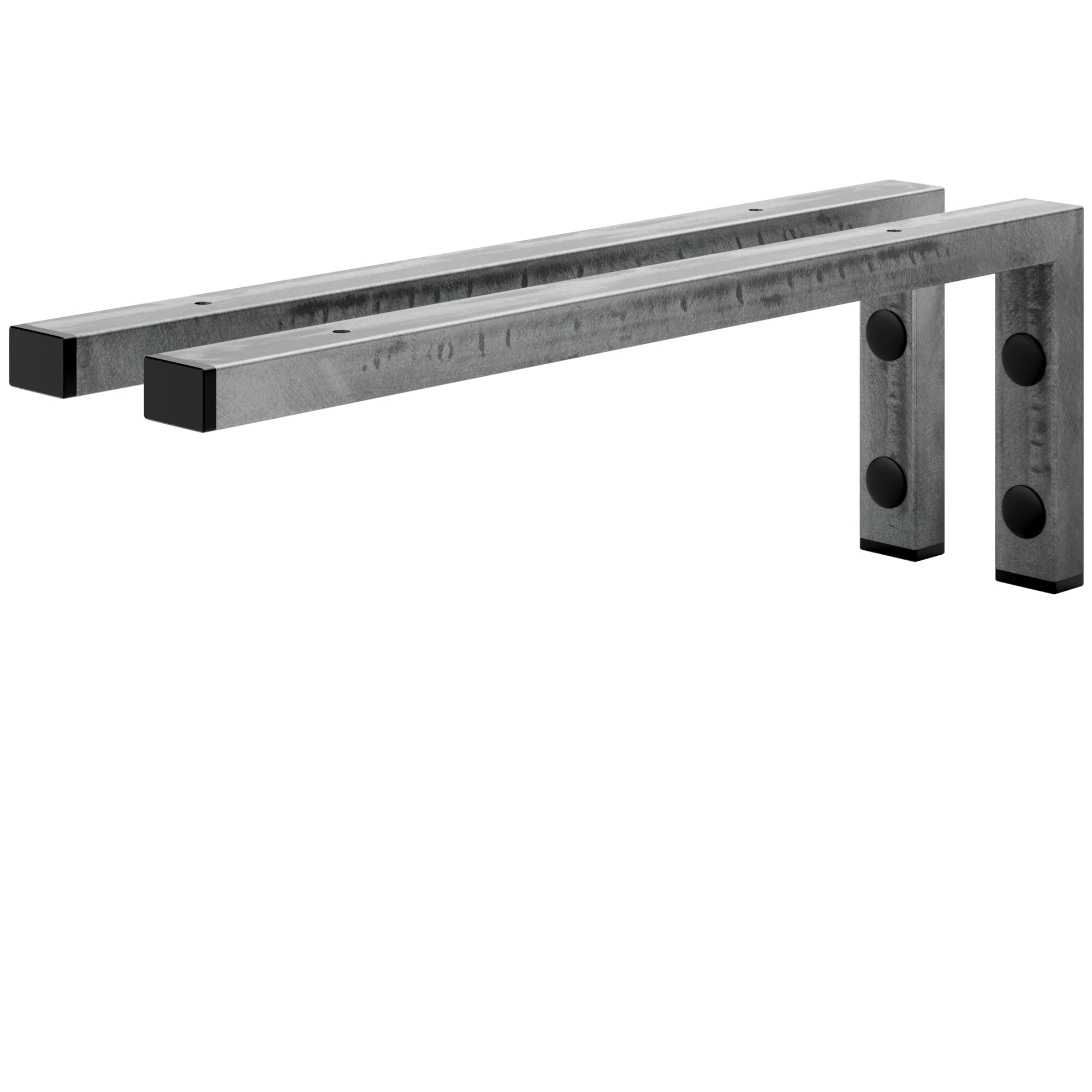 HOLZBRINK Équerre étagère Murale 40 Cm X 15 Cm HLA-B (2 Pc.) | Équerres Pour Etagères Murales Dans Cuisine, Salon, Support Mural Salle De Bain | Coleur : Blanc