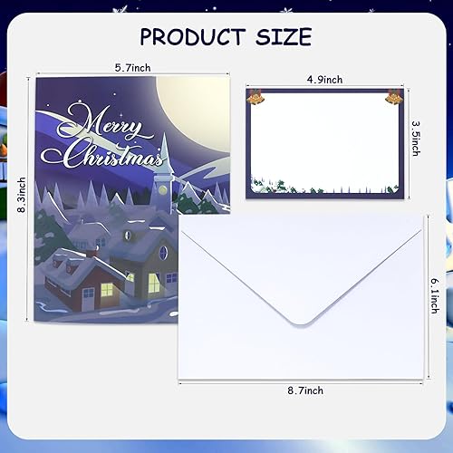 Miniatura 4 de DTESL Tarjeta de Navidad religiosa desplegable con luz y música, tarjeta de felicitación abierta Reproduce instantáneamente la canción clásica Joy