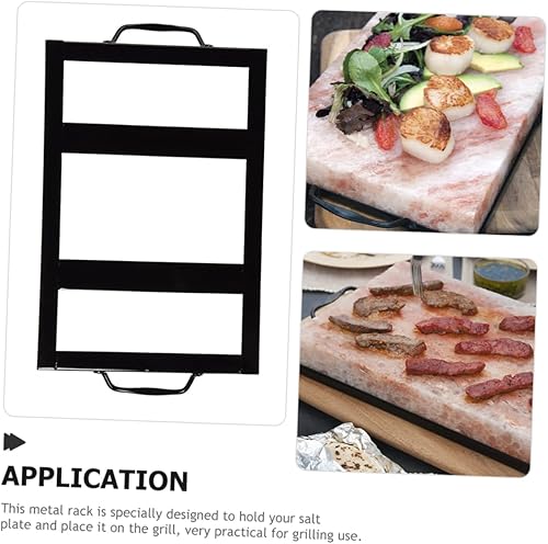 Miniatura 8 de OFFSCH Estante de sal para placa de sal, bandeja de placa de sal para cocinar, rejilla de acero inoxidable, bandeja de servir de acero inoxidable,
