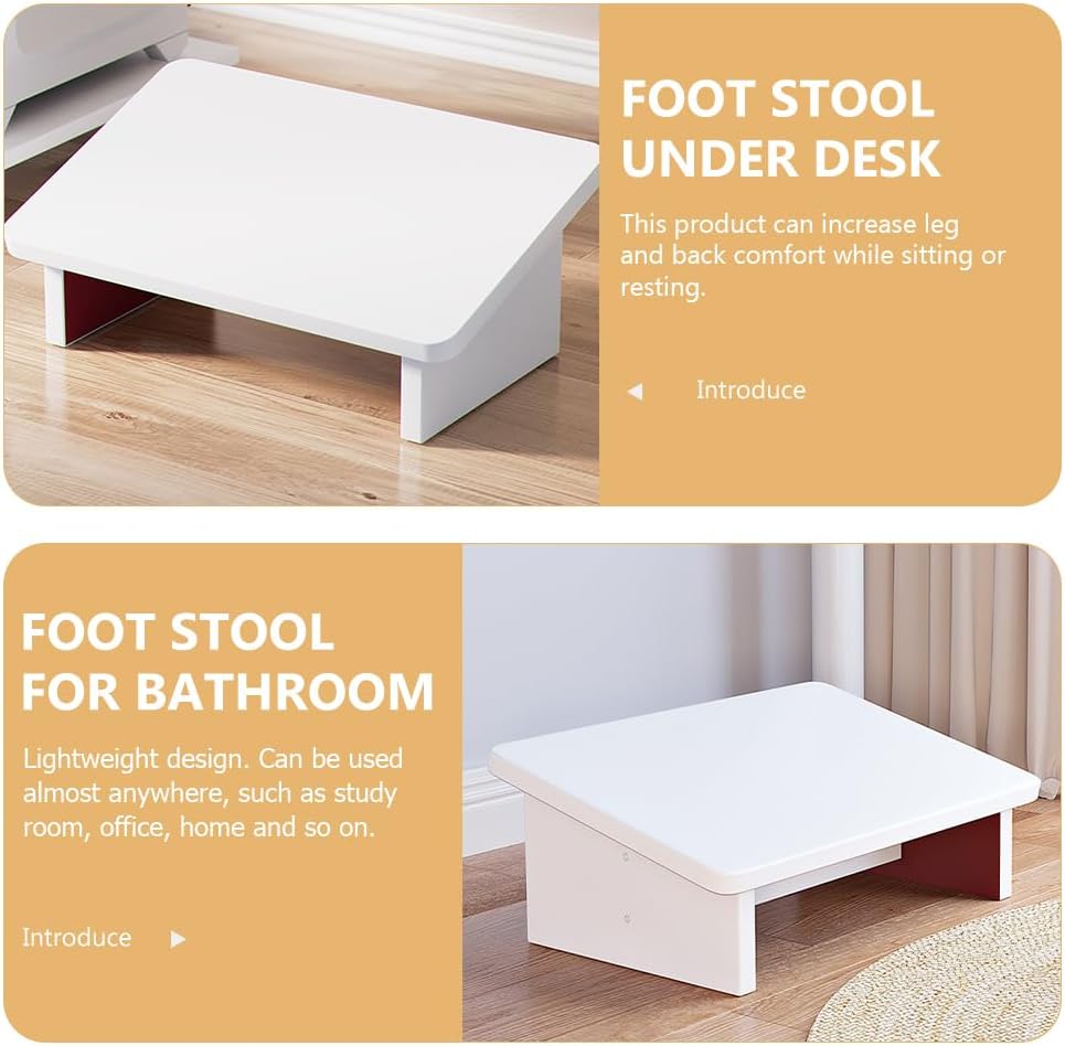 Foot Stool Under Desk Ergonomic Design Non-Slip Foot Rest for Office and Home for Comfort and Proper Posture for Bathroom and Study