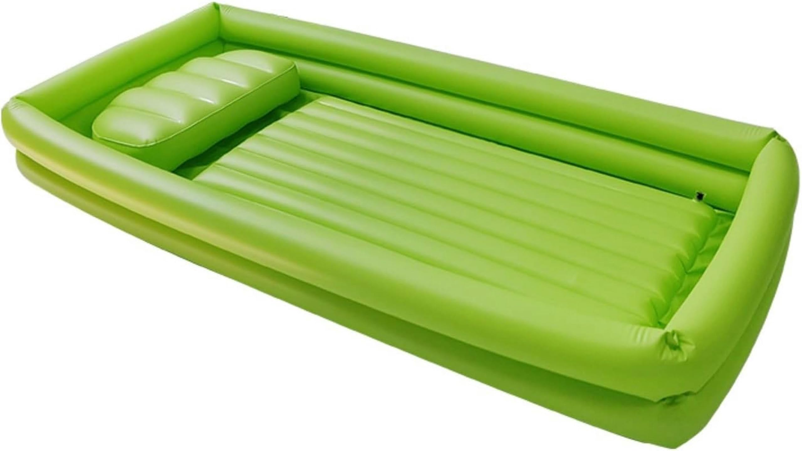 Baignoire de tête portable gonflable bleue avec oreiller d'air pour lit d'hôpital