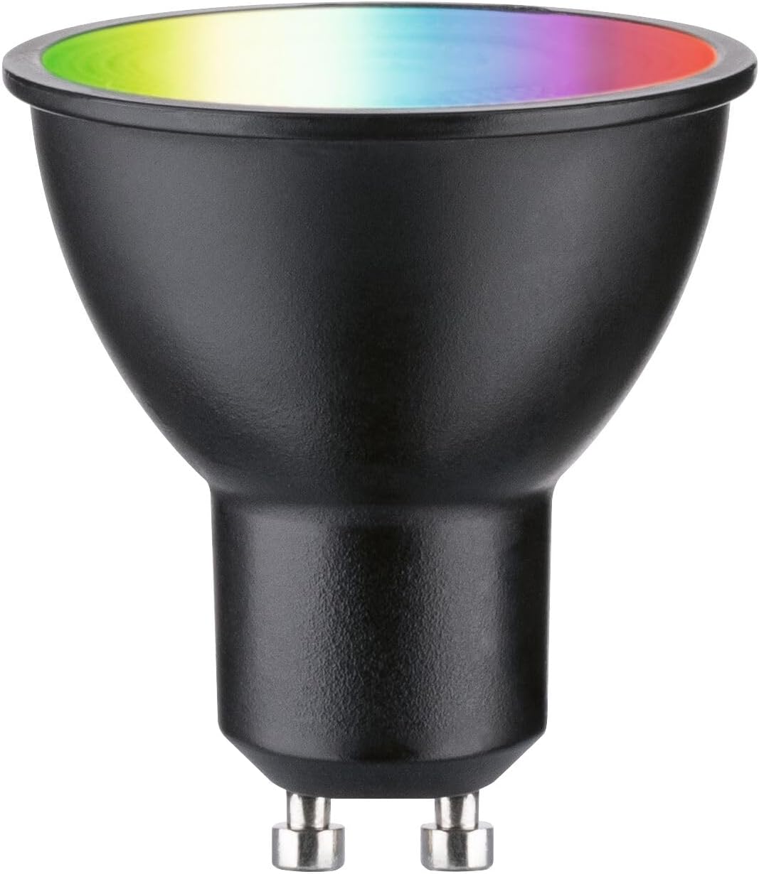 Paulmann 29148 Normal 230V Sensible Dwelling Zigbee LED Reflector GU10 350lm 4.8W RGBW+ Dimmable Black Matt Bulb