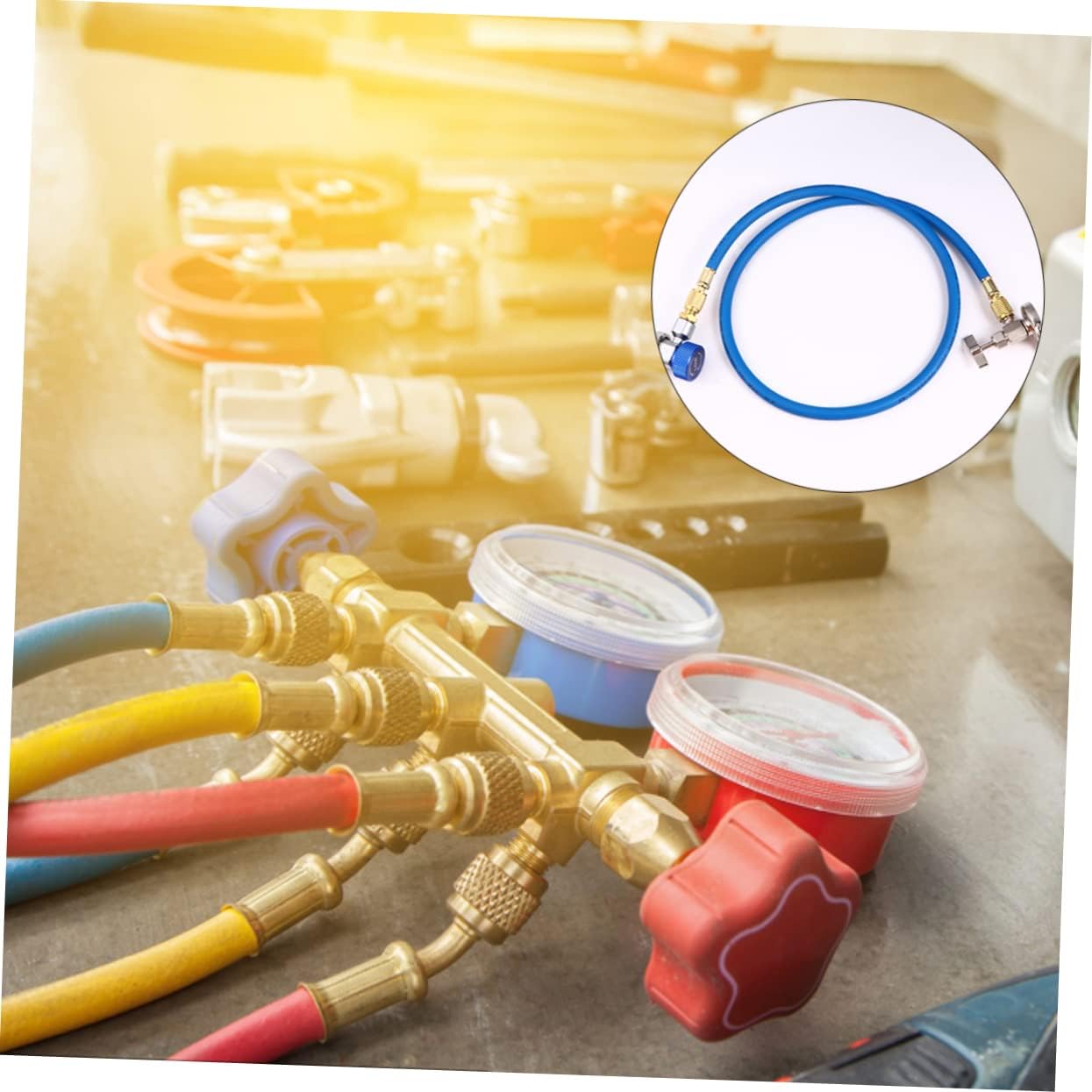 1Set Recharge Hose Durable Fluoride Adding Tube for Car Lightweight Portable Charging Tool Easy to Use with High Strength for Reliable Performance
