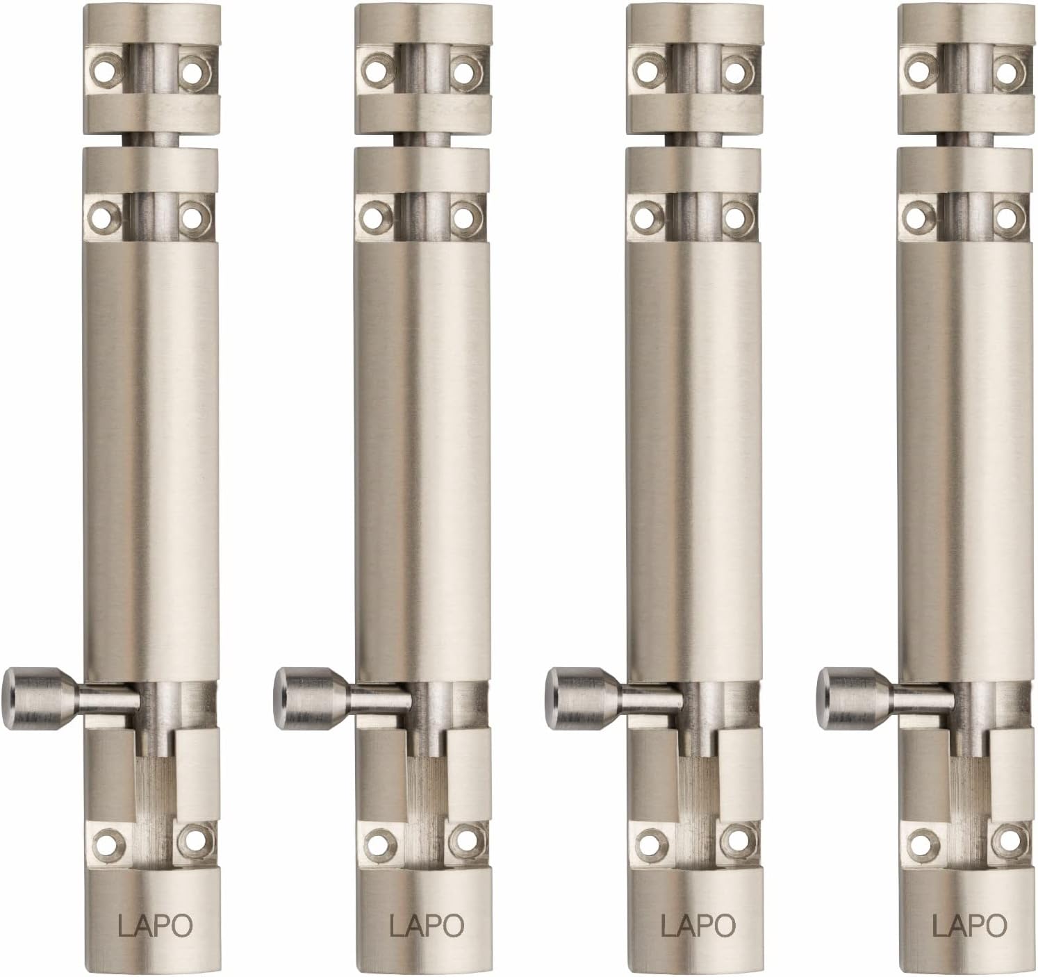 LAPO 4 Pack Premium Aluminum Tower Bolt 6 Inch, Tower Bolt for Main Door and Bathroom, Kundi Door Latch for Bedroom, Chitakni, Tower Bolt for Home,Offices Doors,Windows (Matt Finish, Pack of 4)