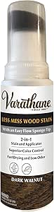 Varathane 368029 Less Mess Wood Stain and Applicator, 4 oz, Dark Walnut
