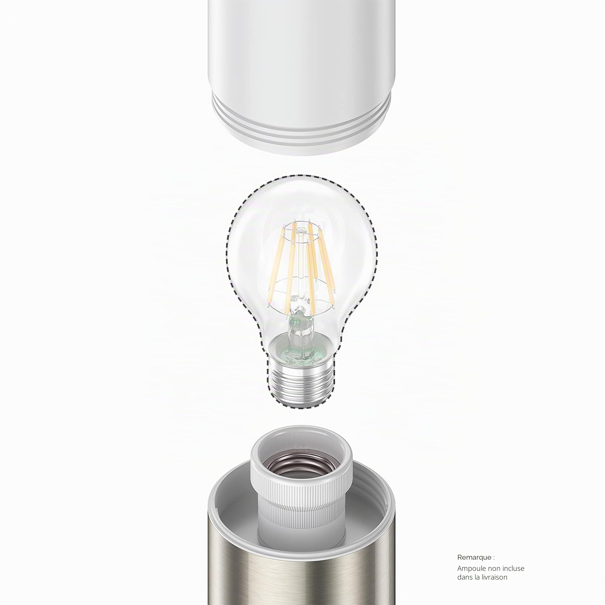ledscom.de 2 appliques murales PORU pour l'extérieur, IP44, acier inoxydable, acier inoxydable mat, rondes, 1 x E27 max. 40 W