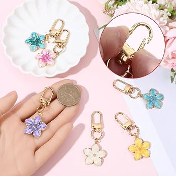 Amazon.com: SUNNYCLUE 1 Box 12Pcs Flower Bag Charms Cute Flowers