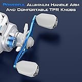 KastKing Centron Lite Baitcasting Fishing Reels, 7.1:1 Gear Ratio, Right Handed Reel, White