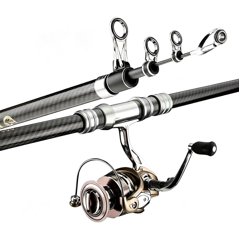 YADLCR Throwing shot Rod 3.6M-4.5M Superhard Long Distance carbon Telescopic fishing Rod Sea Boat(Rod+Reel(10000),3.9m)