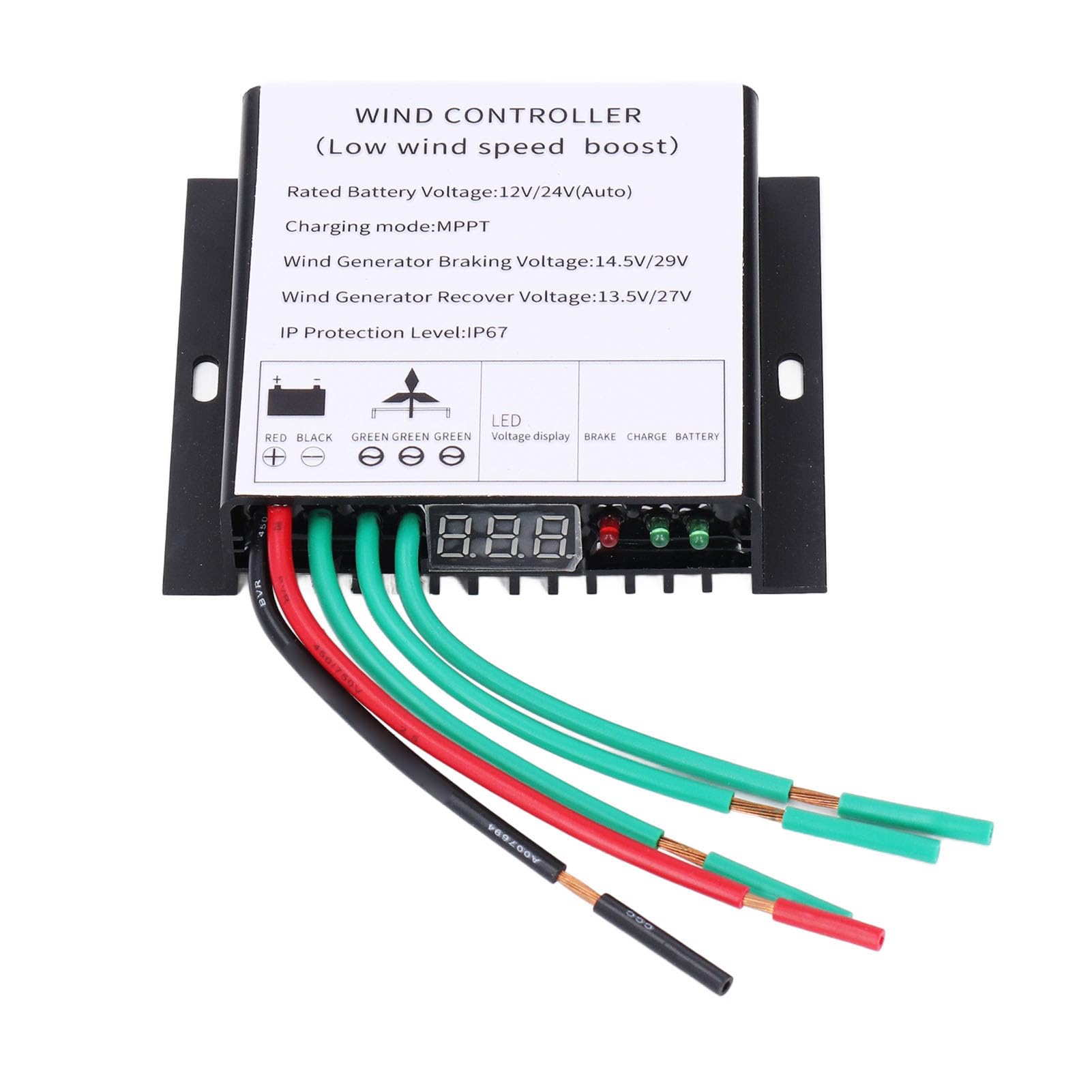 Controlador de Carga Eólica MPPT, Regulador 12V 24V Automático