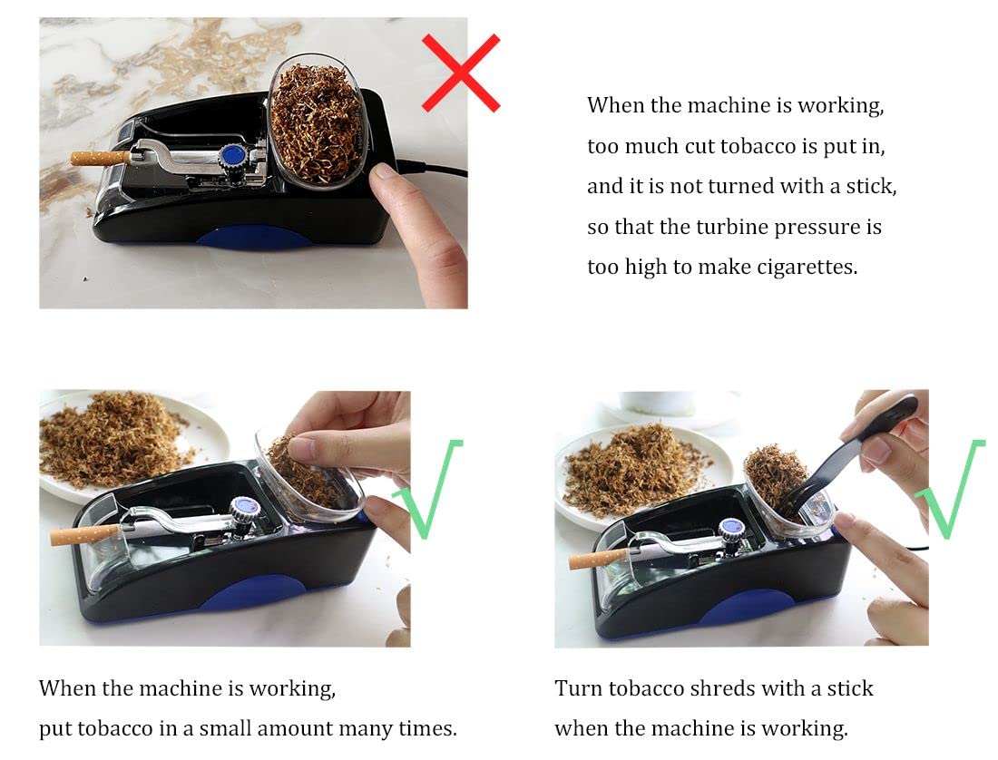 Gifts Electric Cigarette Rolling Automatic Roller Maker/ Herbal Cigarettes Rolling Machine/6.1 x 2.6 x 2.6 inches Mini Machine /Injector Machine (Blue)