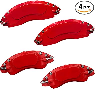 AOOA Caliper Covers Red Brake Aluminum Covers Fits Jaguar I-Pace/XF 2021-2024/XE 2017-2020Set of 4