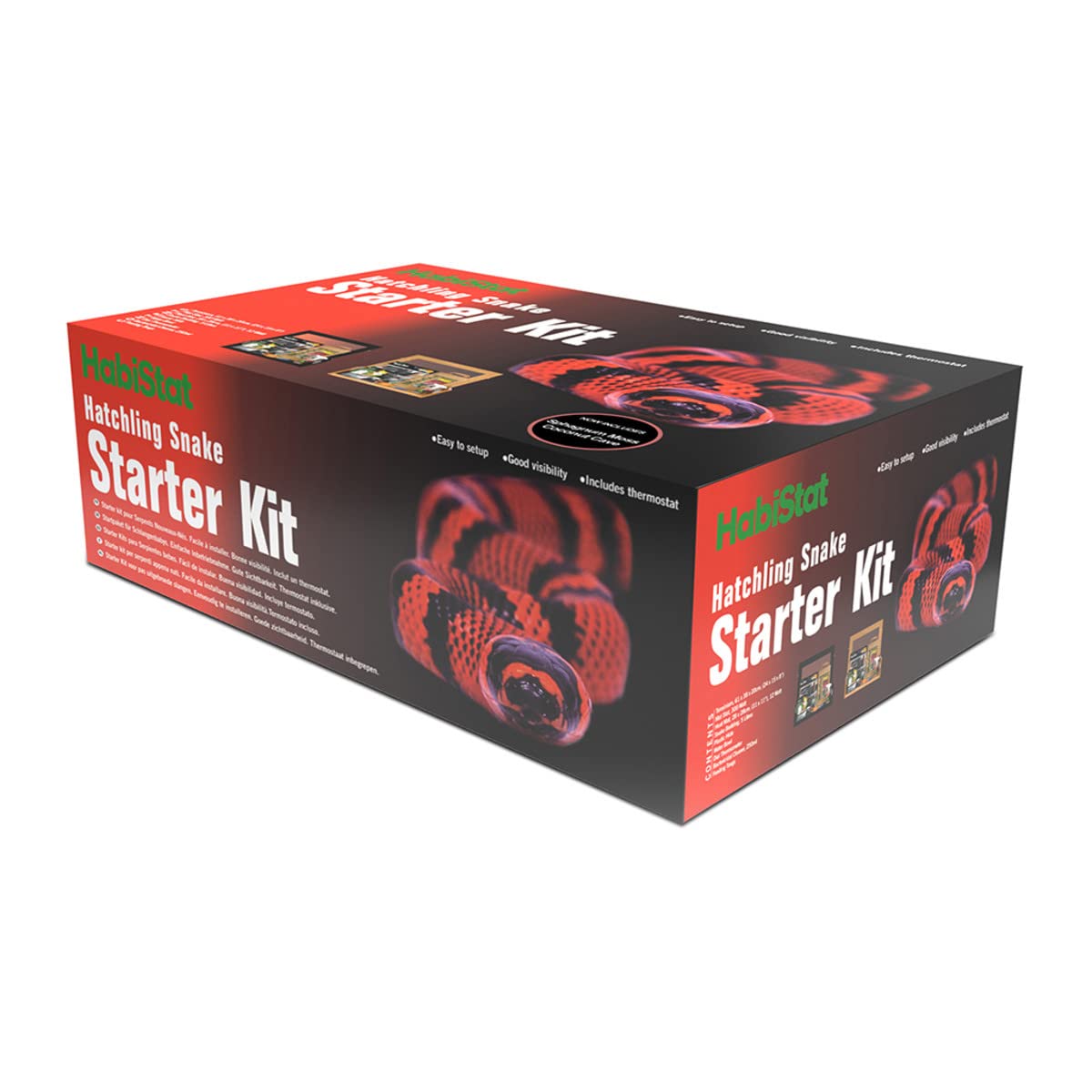 Habistat Hatching Snake Starter Kit in Black