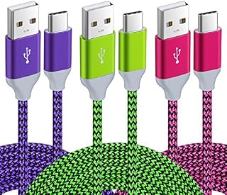 10Ft USB C Cable, Pofesun Nylon Braided 10Ft Type C Charger Cable Fast