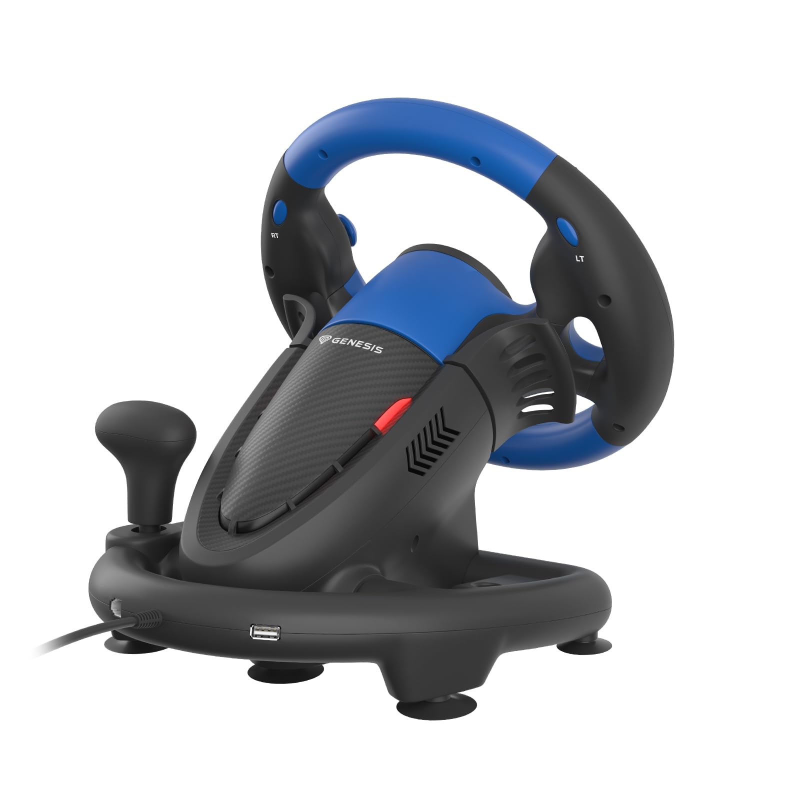 Genesis SEABORG 350 Noir, Bleu USB Volant + pédales Nintendo Switch, PC, PlayStation 4, PlayStation 3, Xbox 360, Xbox One