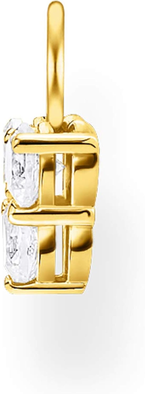 Thomas Sabo single earring pendant white stones gold plated silver EP008-414-14, 0,80 cm - Image 3
