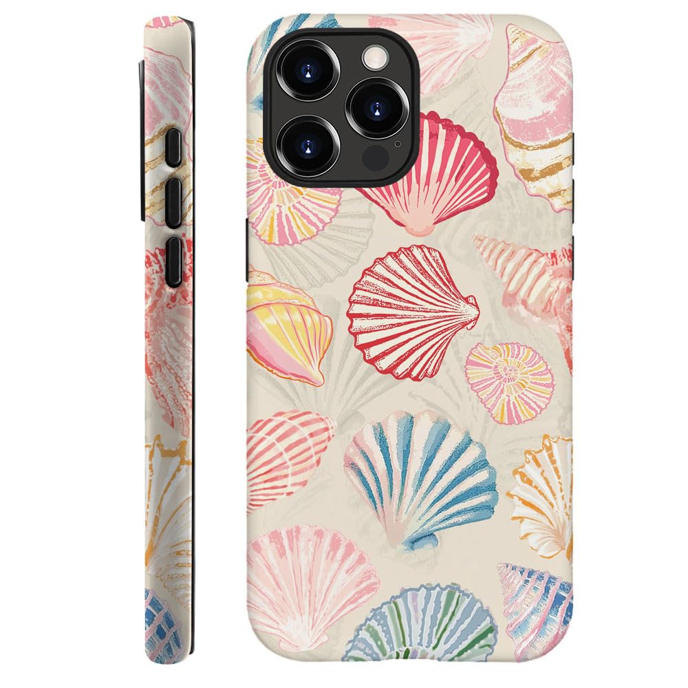DAIZAG Case Compatible with iPhone 16 Pro Max,Durable Shock Protection Cover for Girl Women,Colorful Sea Shell