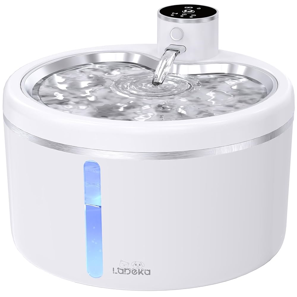 Wireless Cat Water Fountain – Stainless Steel, 128oz Capacity, Motion Sensor, Battery Operated, Ultra Quiet