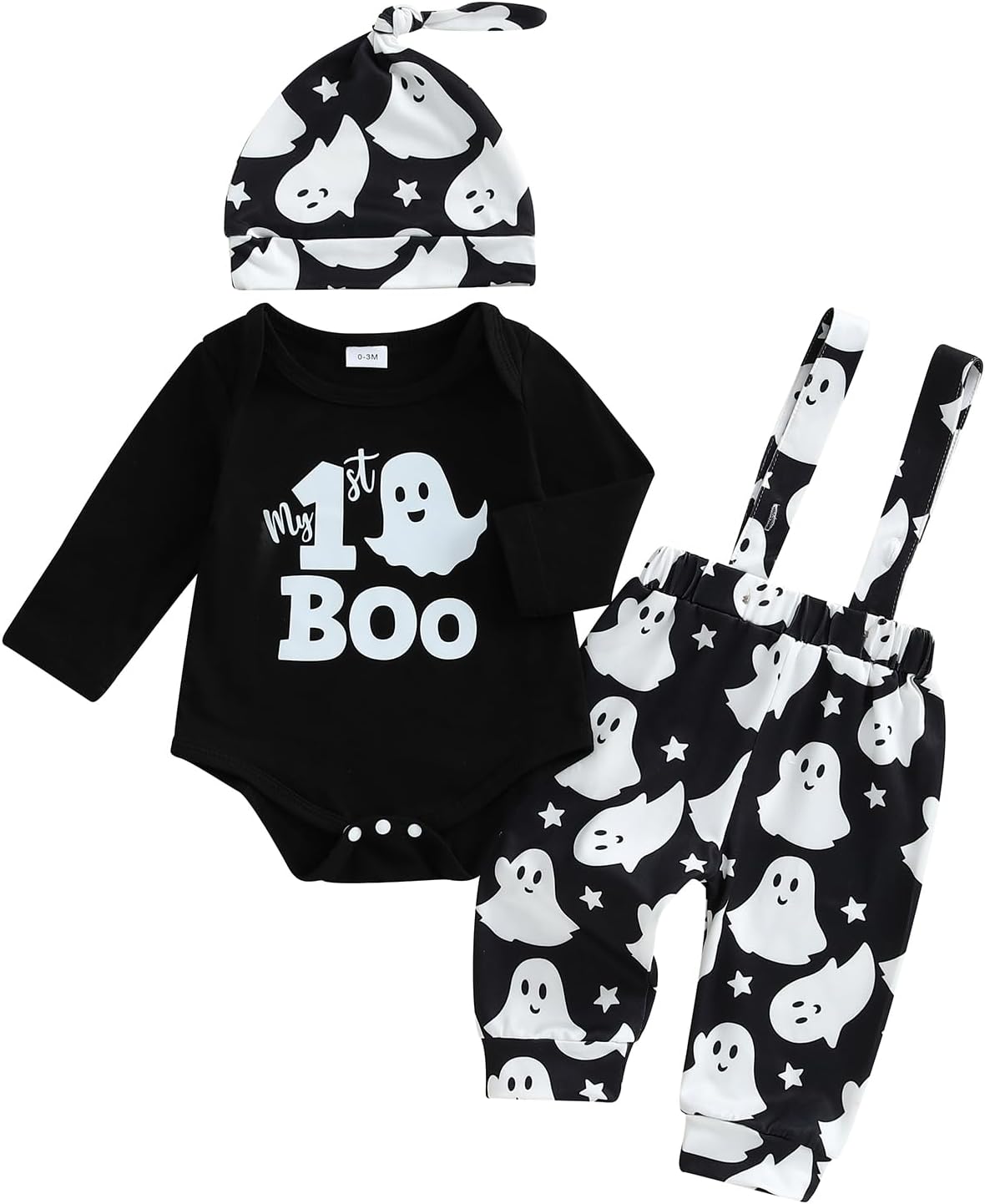 BeQeuewll Newborn Baby Boy Mardi Gras Outfit Letters Print Romper Striped Suspender Pants Overalls 3pcs Carnival Clothes Set