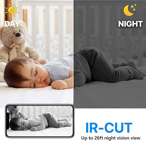 Miniatura 5 de 32G gratis cámara WiFi inalámbrica más pequeña, mini cámara espía HD1080P, cámara pequeña para monitor de bebé, cámara de niñera con visión