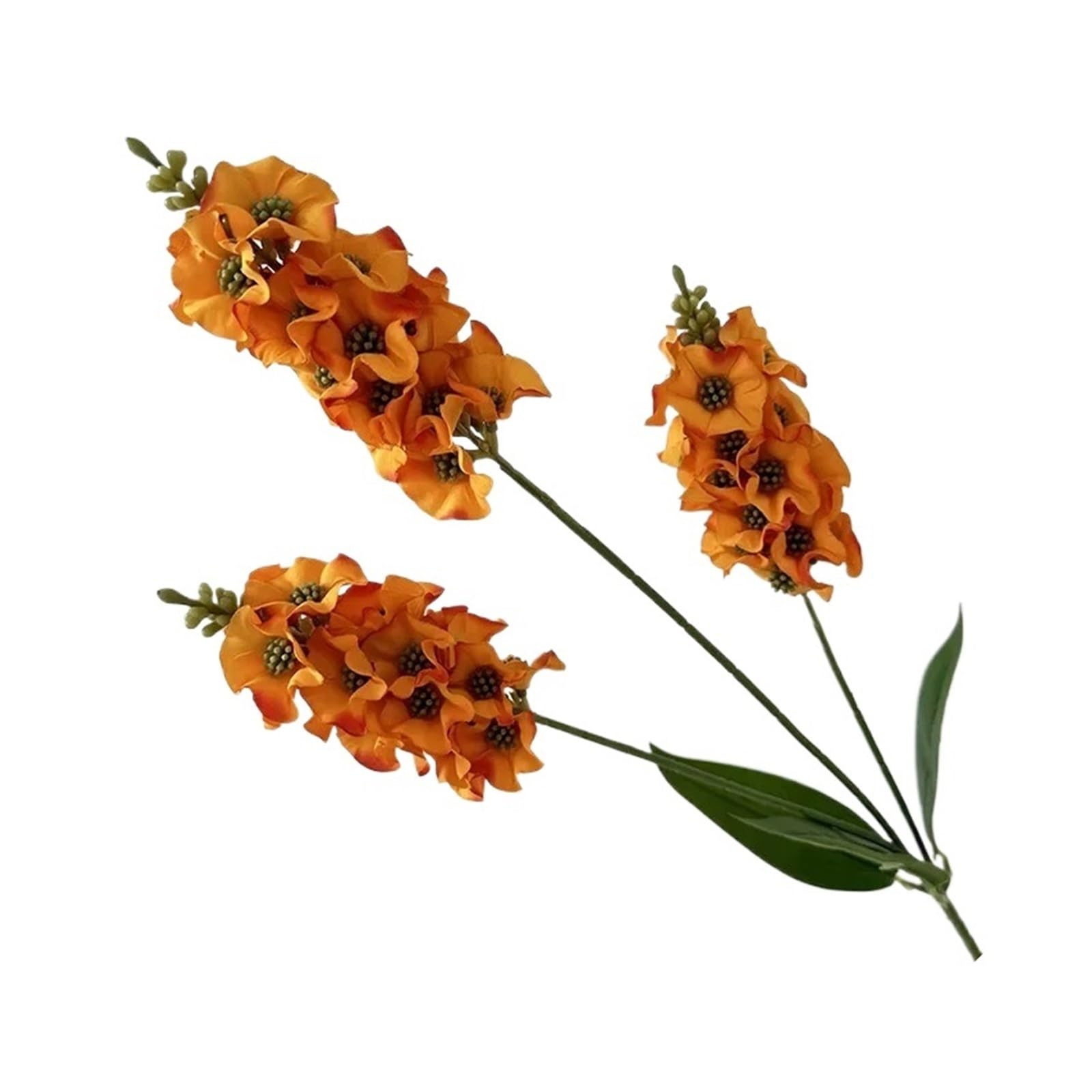 Casetlong 5Pcs Artificial Flower For Home Decoration Accessories Fake Flowers Wedding Bouquet Floral Party Decorations(Orange)