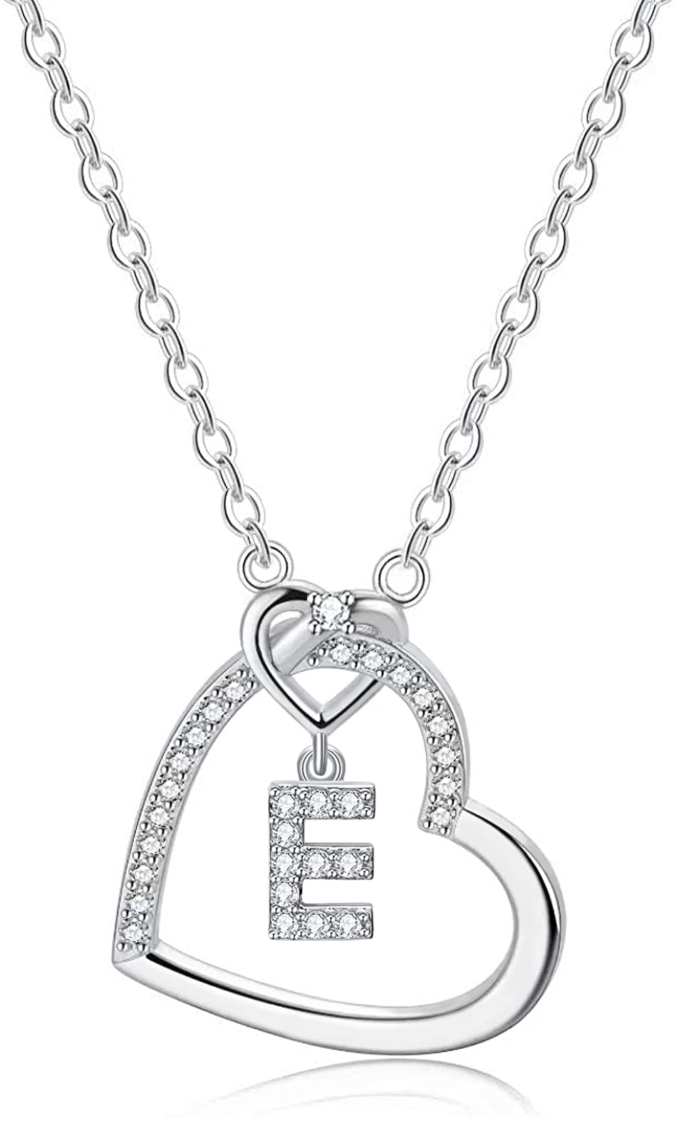 LIHELEI Collana Donna Argento, S925 Argento 26 Lettera Maiuscola Con Zirconi Collana Moglie Mamma Fidanzata Compleanno San Valentino Natale Anniversario Festa Della Mamma Gioielli Donna Regalo