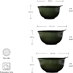 KitchenAid Bols de mélange universel en plastique, ensemble de 3, 2.5 Quart, 3.5 Quart, 4.5 Quart, Evergreen