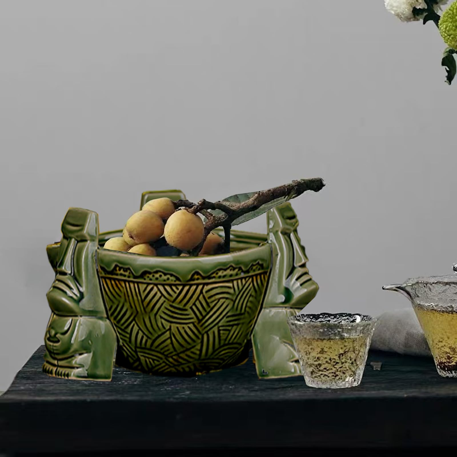 TM4003 Skorpion-Schüssel, Keramik, dekorative Schüssel, Insel-Thema, Rum-Punch-Cocktailglas für Bar, Party, Urlaub, 900 ml
