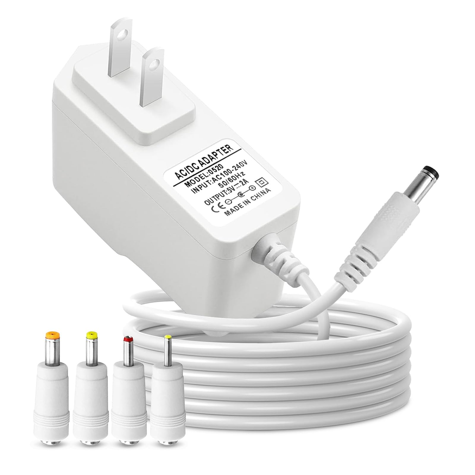 LEFXMOPHY Chargeur Pour Caméra Bébé Hellobaby HB6081 / HB6550 PRO / HB6550PRO / HB6250 Adaptateur Secteur 5 V Blanc 1,5 M Câble De Charge Cordon D'alimentation