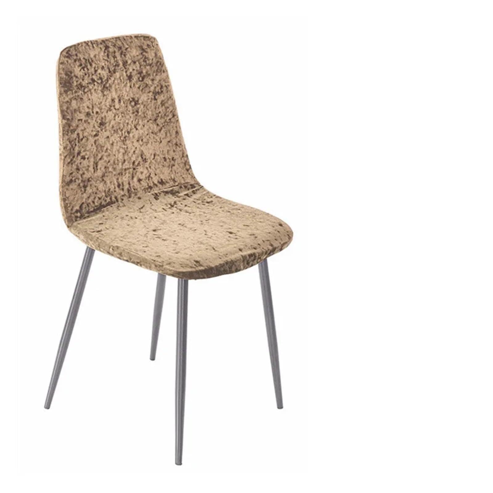 PSNKLMM Velvet Shell Chair Cover Stretch Plain Dining Seat Covers Elastic Armless Removable Furniture Slipcovers Home Decor(Light Coffee)