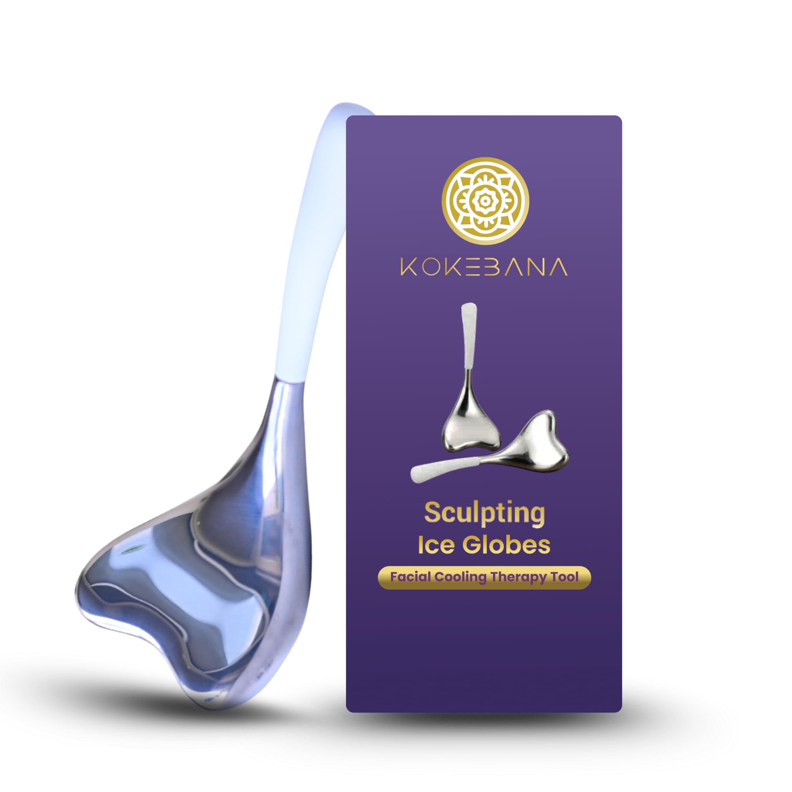 Kokebana Sculpting Ice Globes for Face | Facial Cooling Therapy Tool | Puffiness, Redness Relief | Skin Tightening & Relaxation-image-31