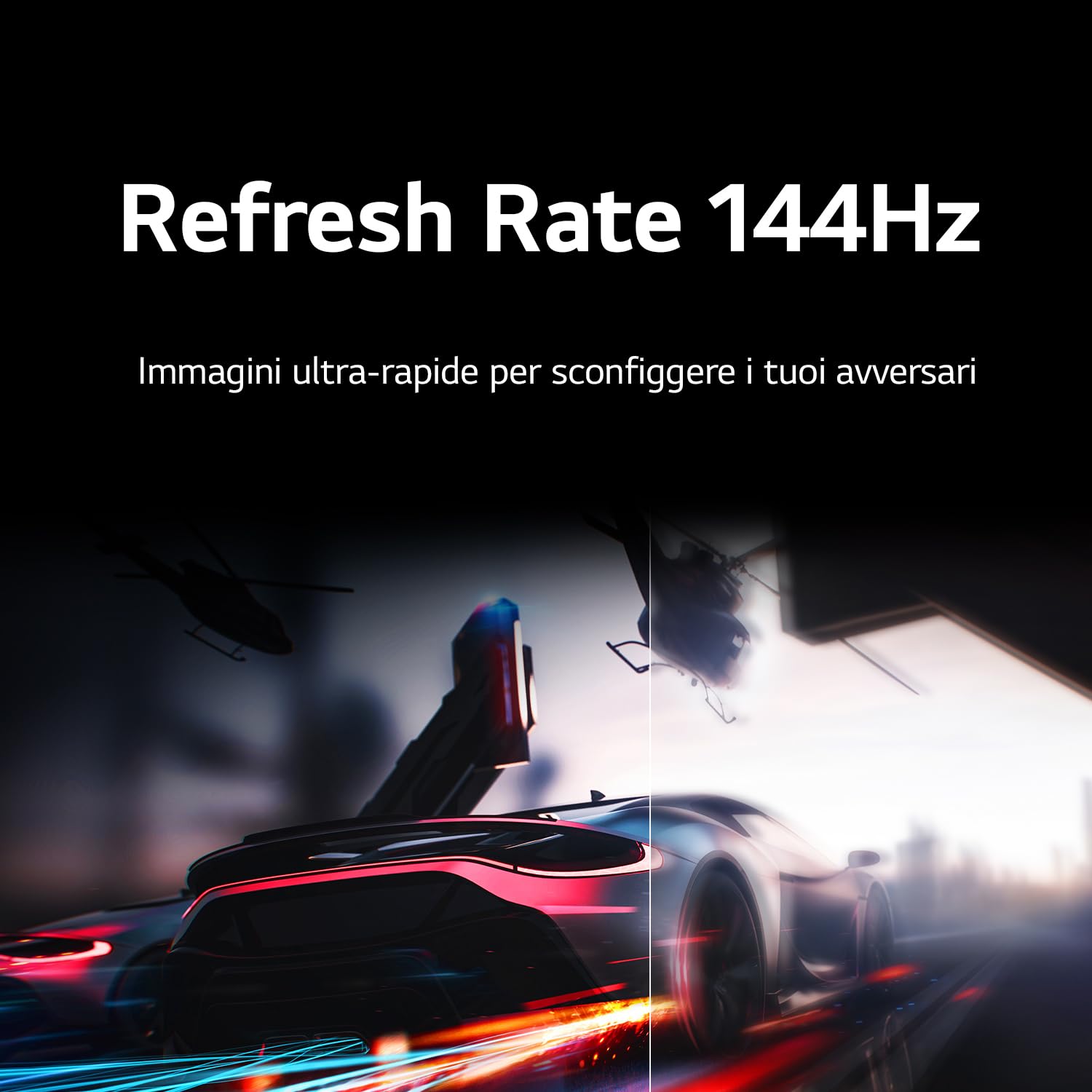 LG UltraGear 32GR93U Monitor Gaming 32" UHD 4K (3840x2160), IPS, 144Hz, 1ms (GtG), G-Sync Compatible, AMD FreeSync Premium, VRR, HDR 400, HDMI 2.1, DisplayPort 1.4, Flicker Safe, Nero