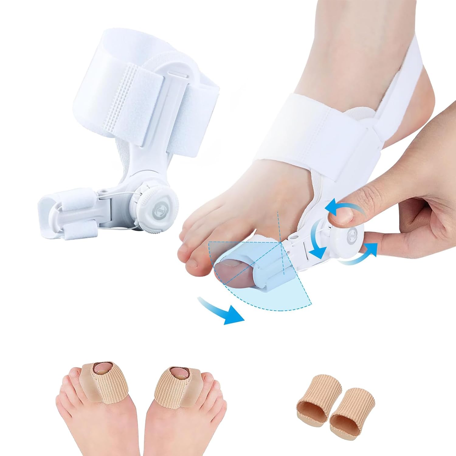 Bunion Corrector for Hallux Valgus, Adjustable Knob Bunion Splint, Toe