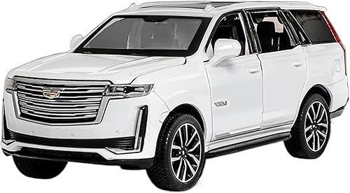 Modelo de coche 132 para Cadillac Escalade Off-Road Vehículo de aleación de juguete de fundición a presión con sonido y luz tira hacia atrás varios